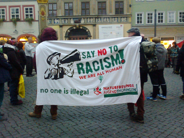 Kundgebung gegen die Asylrechtsverschärfung in Erfurt