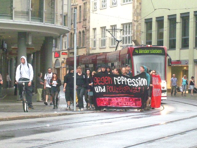Demonstration gegen Polizeigewalt in Erfurt